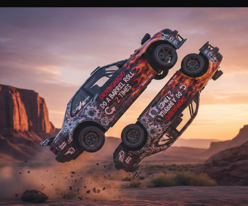 drivingmadio do a barrel roll 2 times